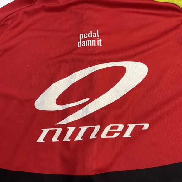 Niner Hayes Louis Garneau Mens Cycling Jersey Short Sleeve Red Black Yellow - Picture 14 of 16